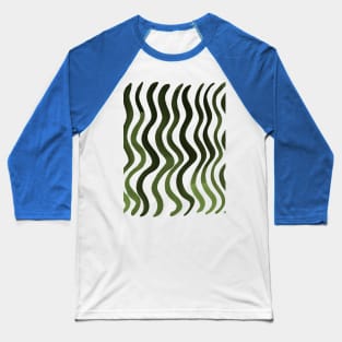 Wavy lines - sap green Baseball T-Shirt